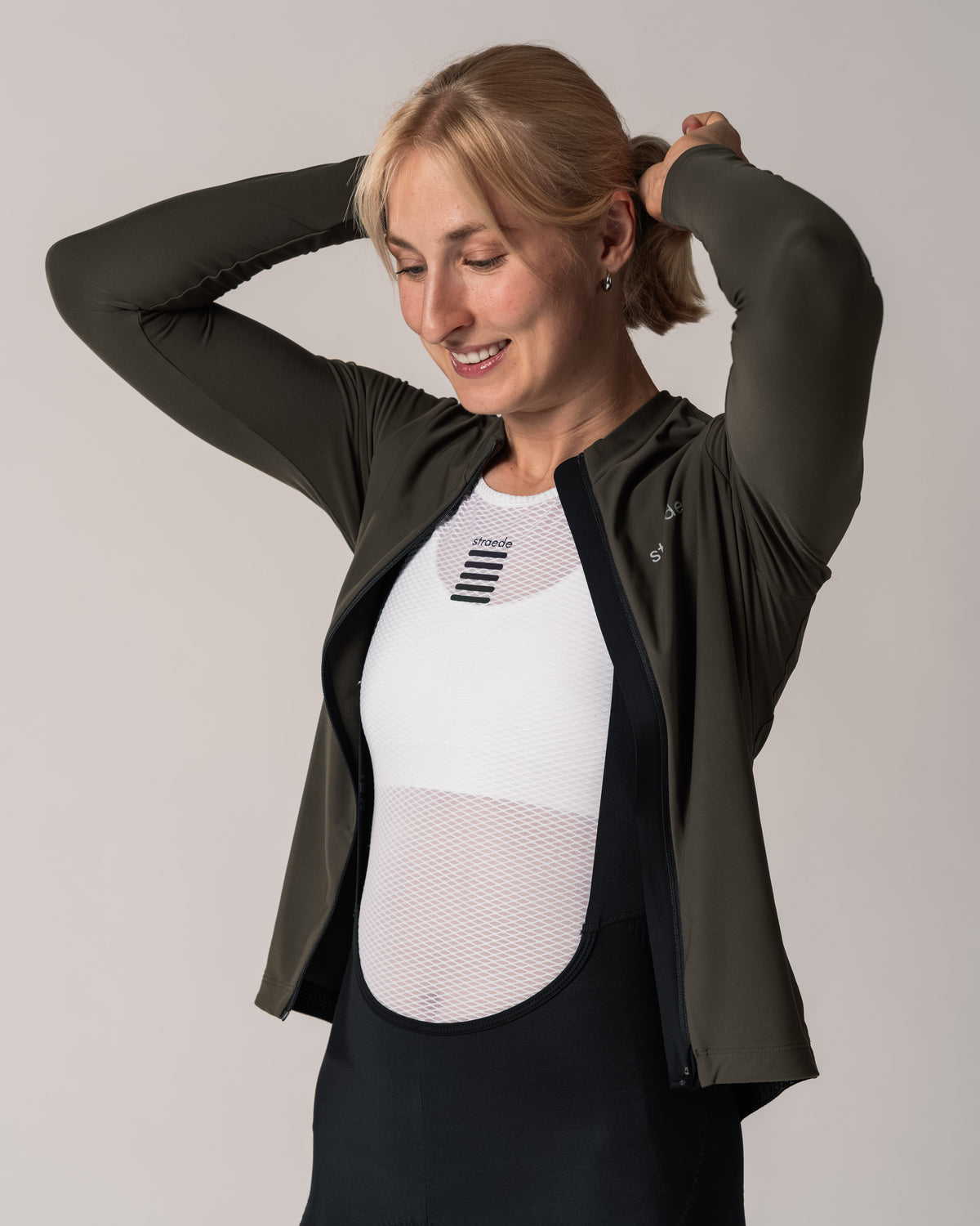 Langarmtrikot Aerlig Thermal Longsleeve Women dunkelgrün