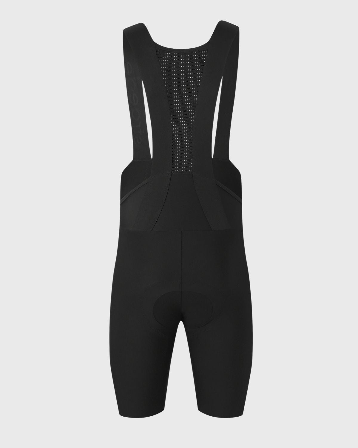 nahtlose Aero Bib Shorts für Damen in schwarz Rückseite mit elastischen Trägern