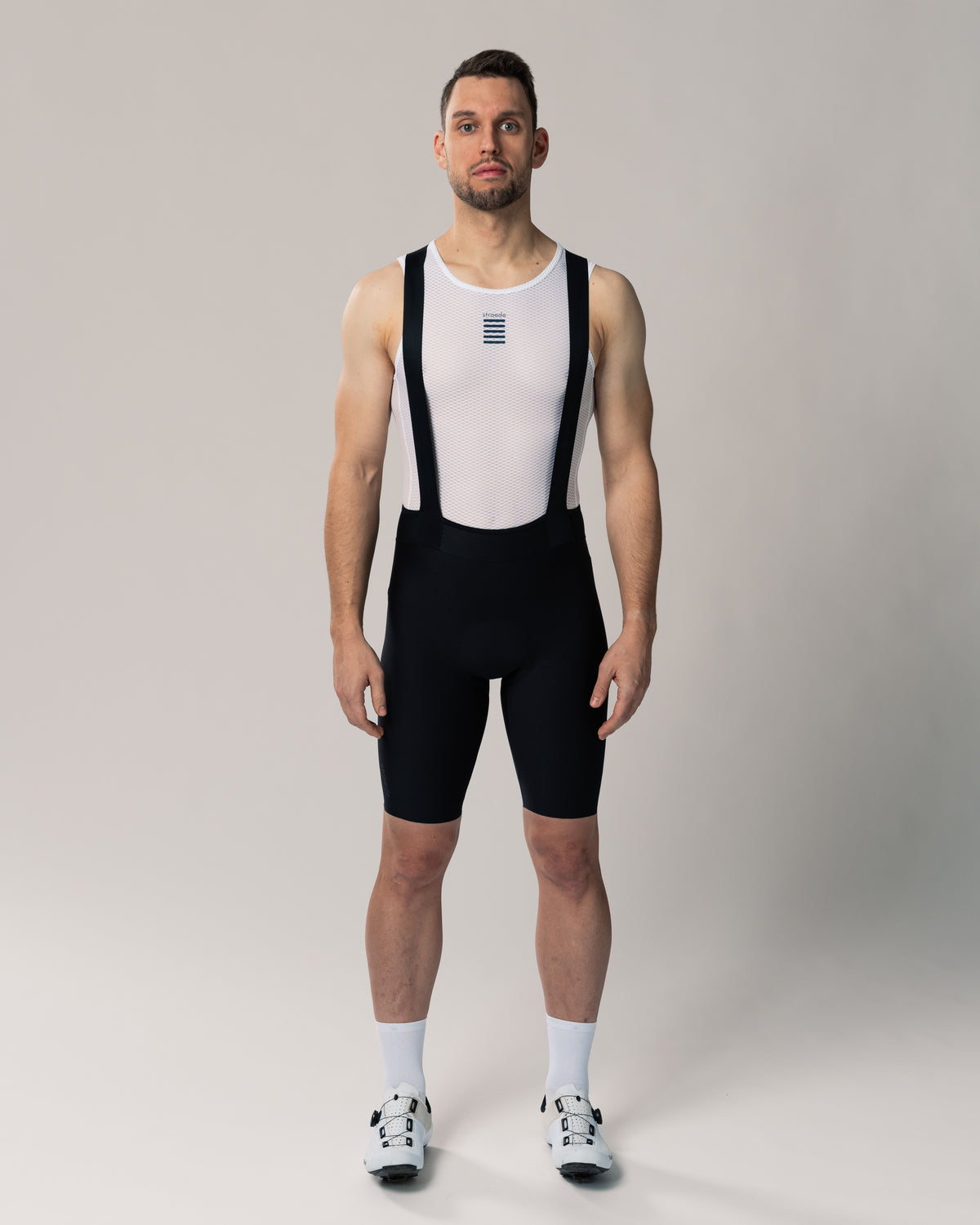 nahtlose Aero Bib Shorts für Herren in schwarz