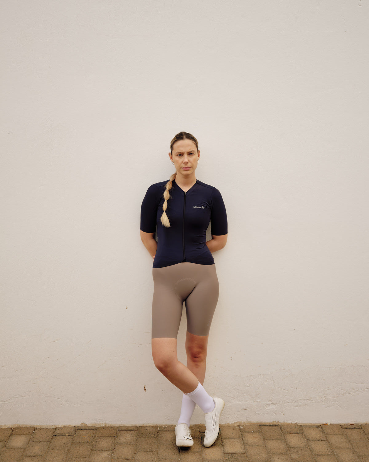 nahtlose Aero Bib Shorts für Damen in hellgrau