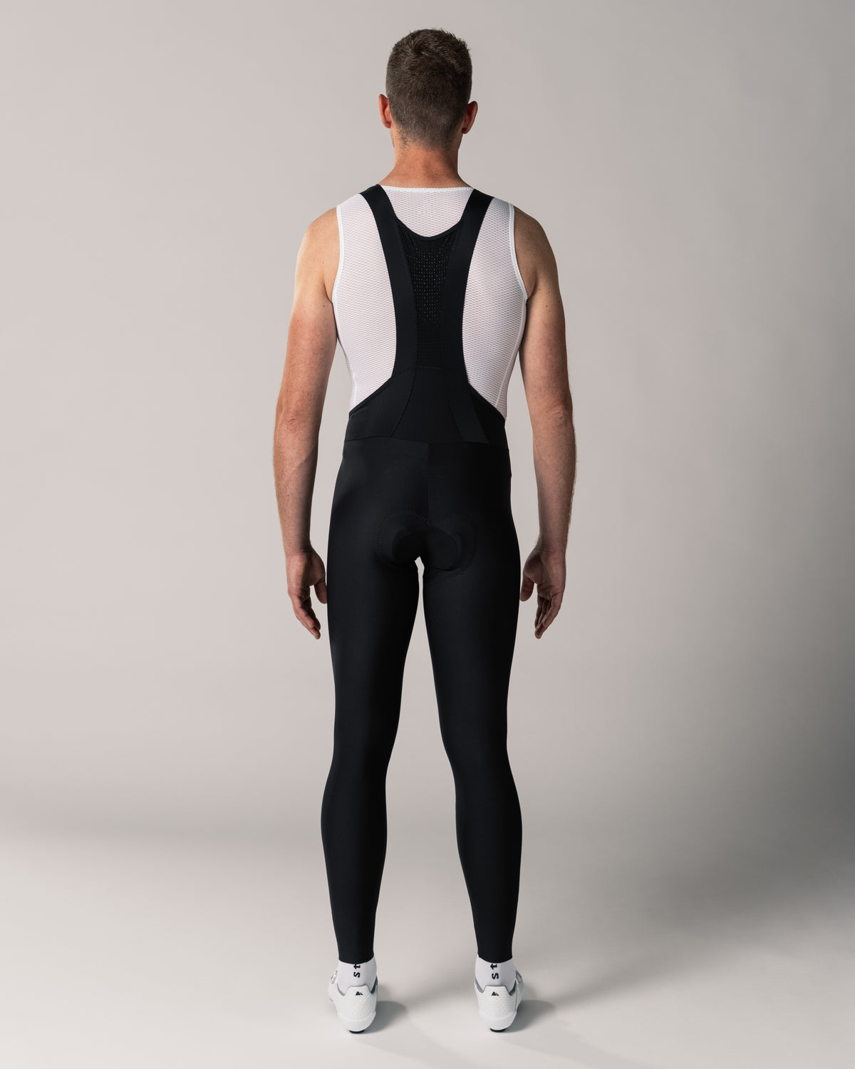 Fahrradhose Aero Bib Tight Men lang schwarz Rückseite