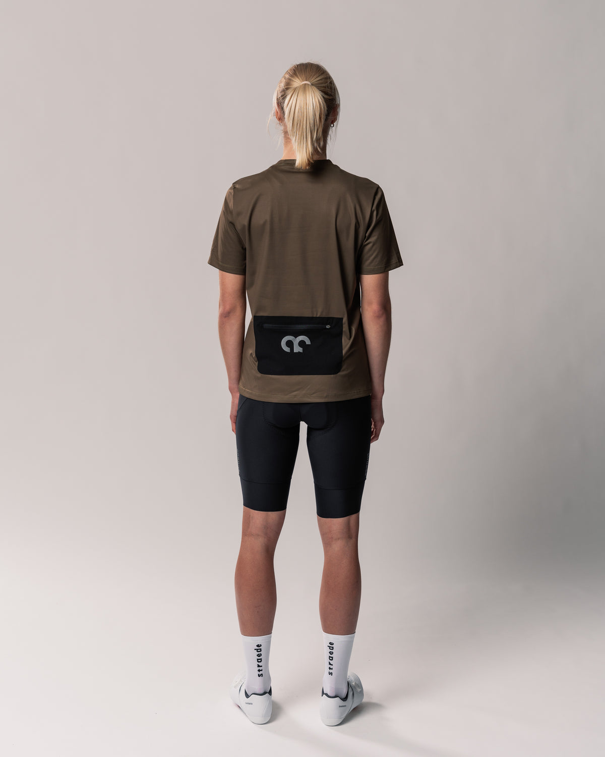 Aexplore Gravel Shirt Women mit Reißverschluss-Tasche am Rücken in grün