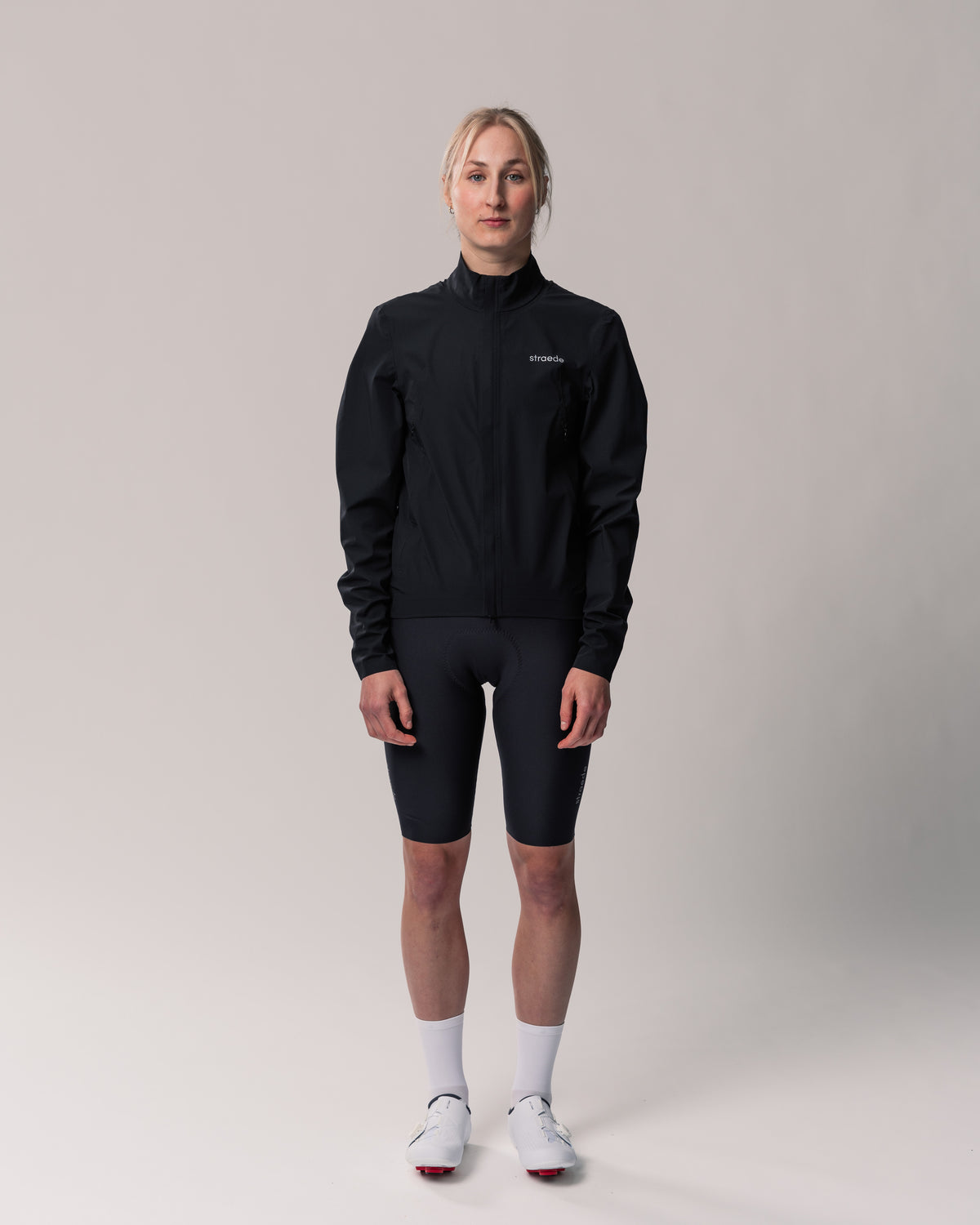 winddichte Regenjacke für Damen in schwarz