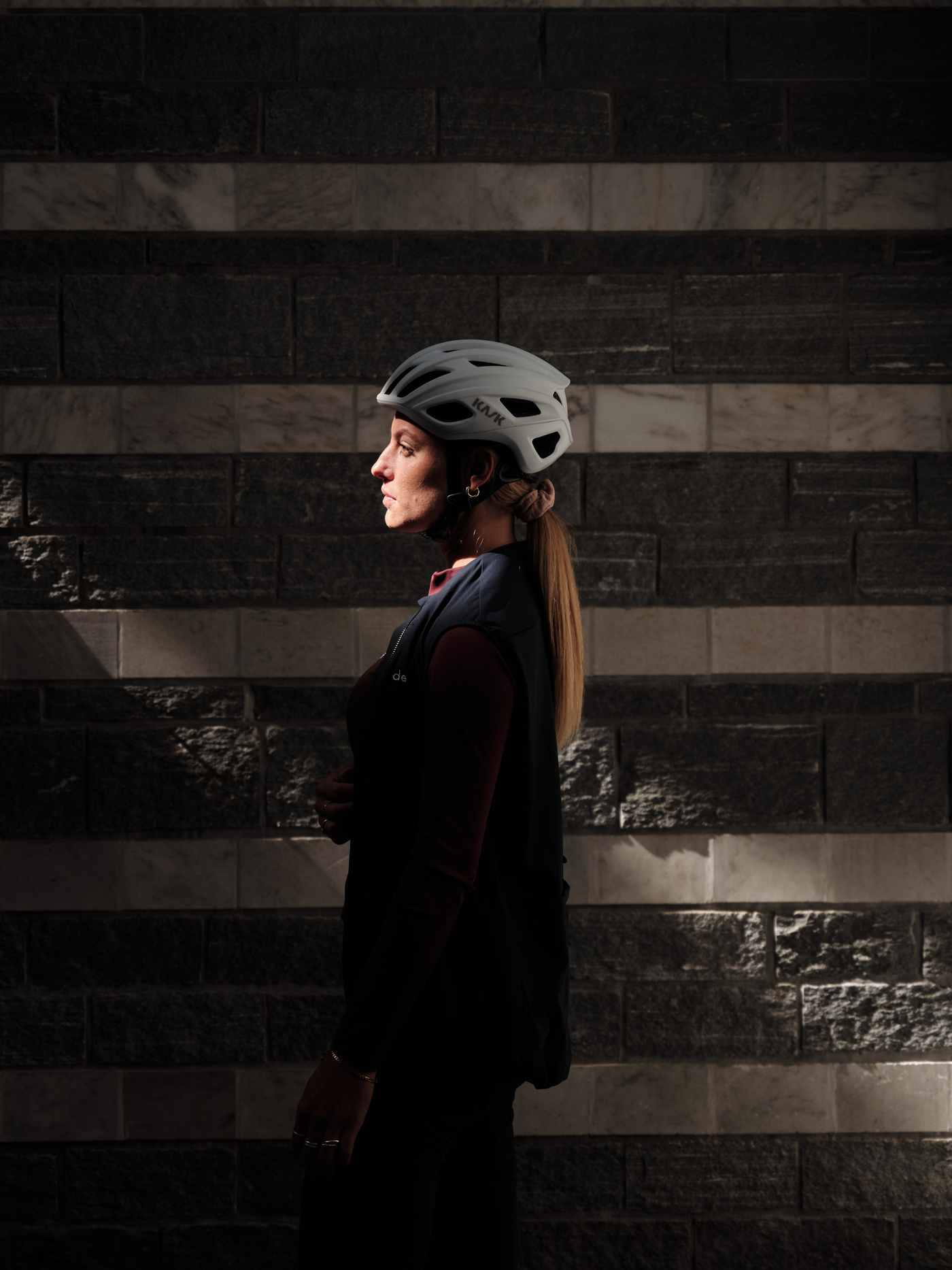 Rennrad Weste Damen Navy Blue