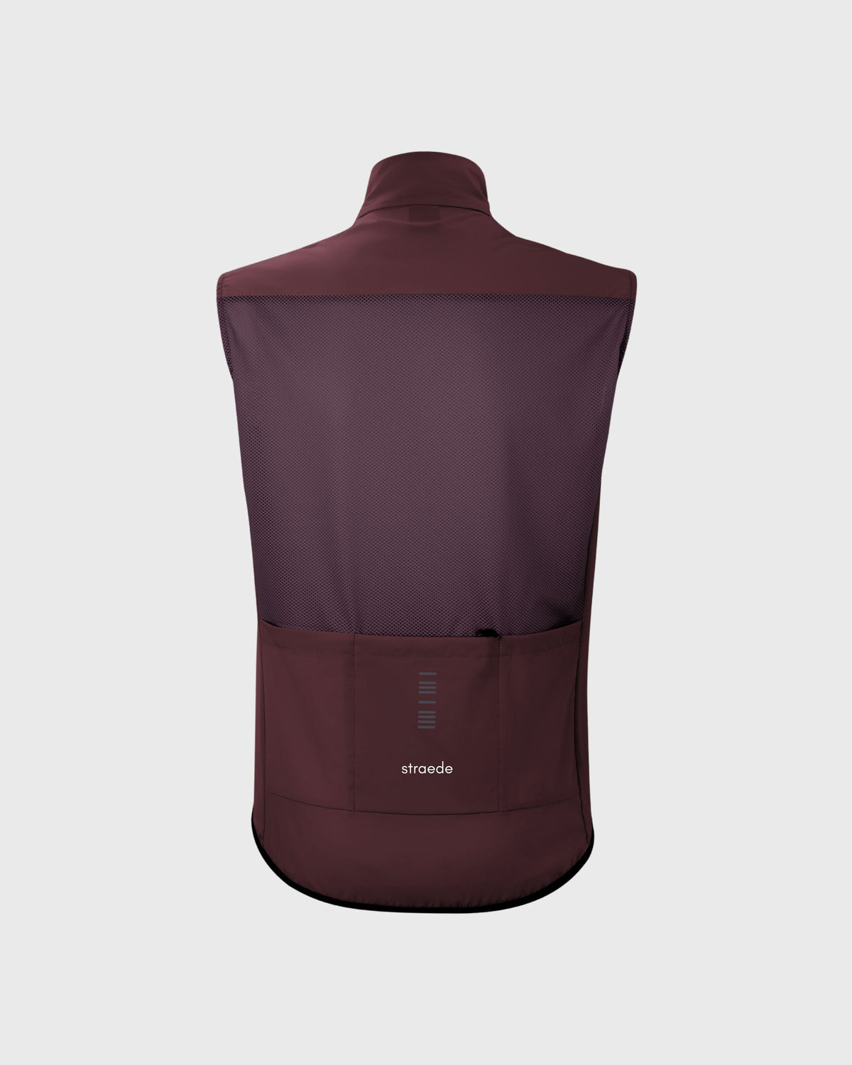 leichte Weste für Damen in bordeaux Mesh-Rückseite mit Trikot-Rückentaschen