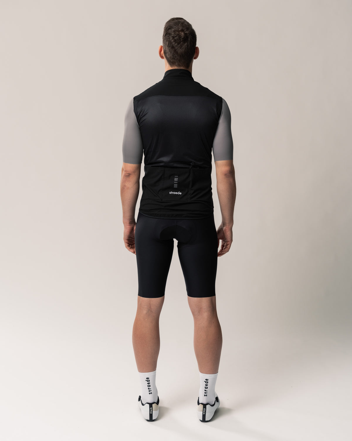 leichte Weste Herren in schwarz Mesh-Rückseite