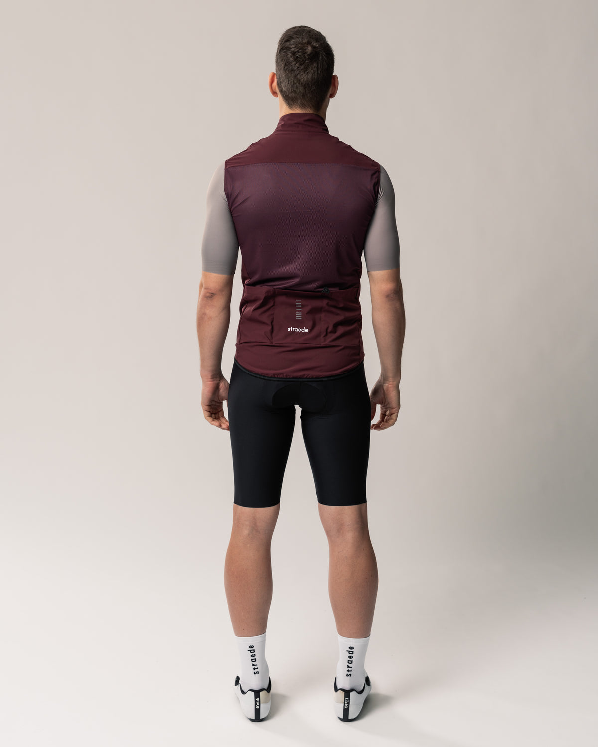 leichte Weste für Herren in bordeaux Mesh-Rückseite