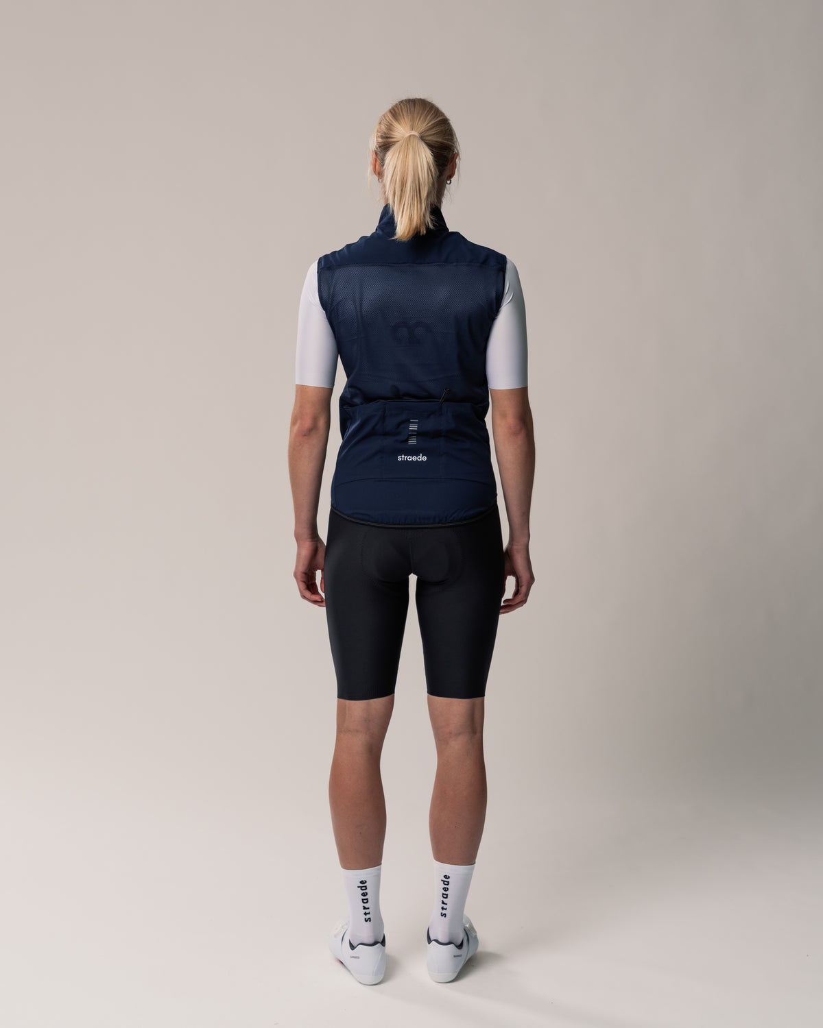 leichte Weste für Damen in navy Mesh-Rückseite