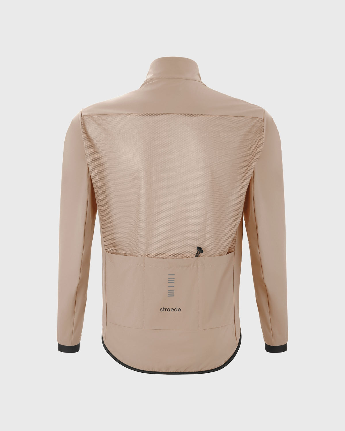 Windbreaker für Damen in beige Mesh-Rückseite mit Trikot-Rückentaschen