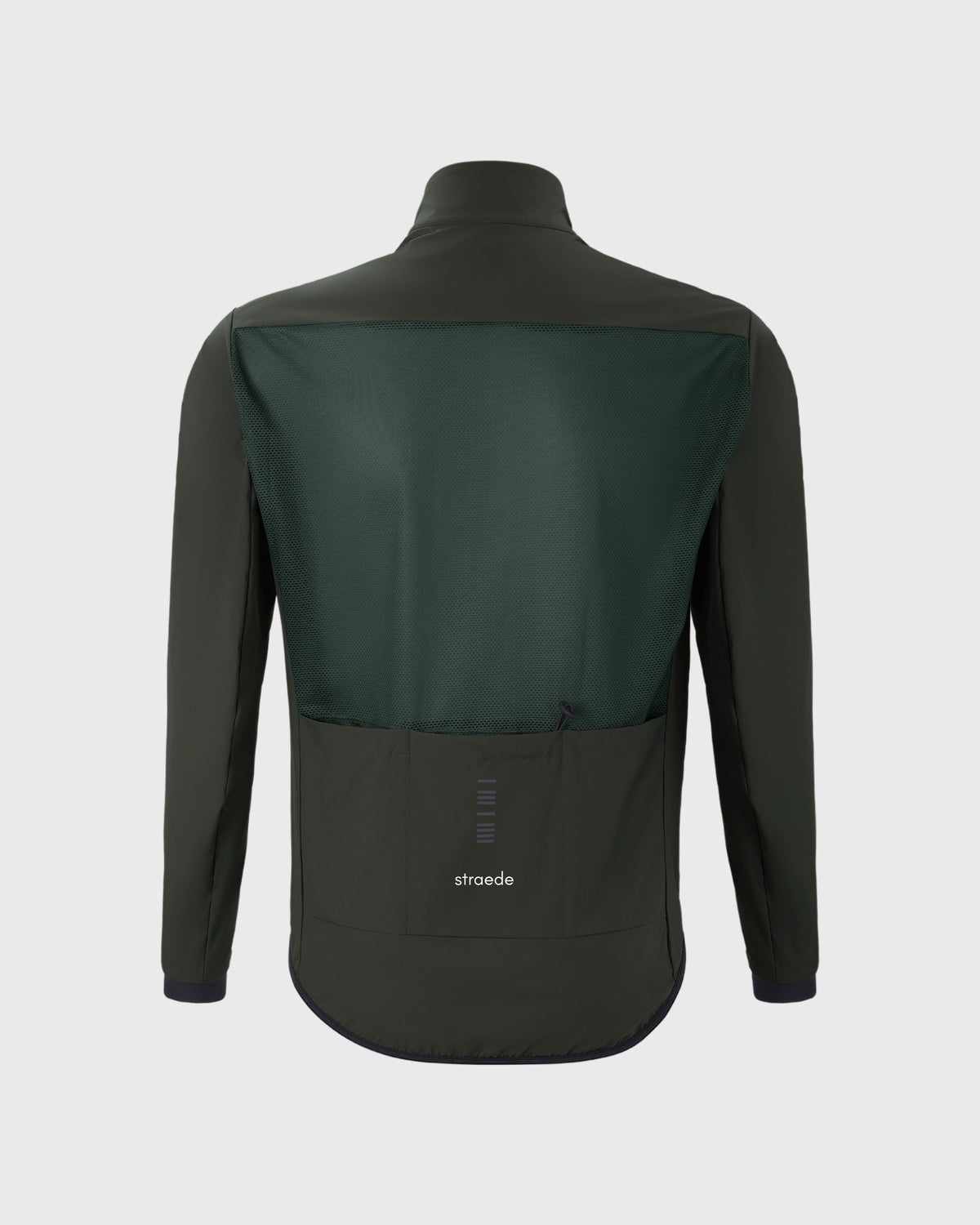 Windbreaker für Damen in dunkelgrün Mesh-Rückseite mit Trikot-Rückentaschen