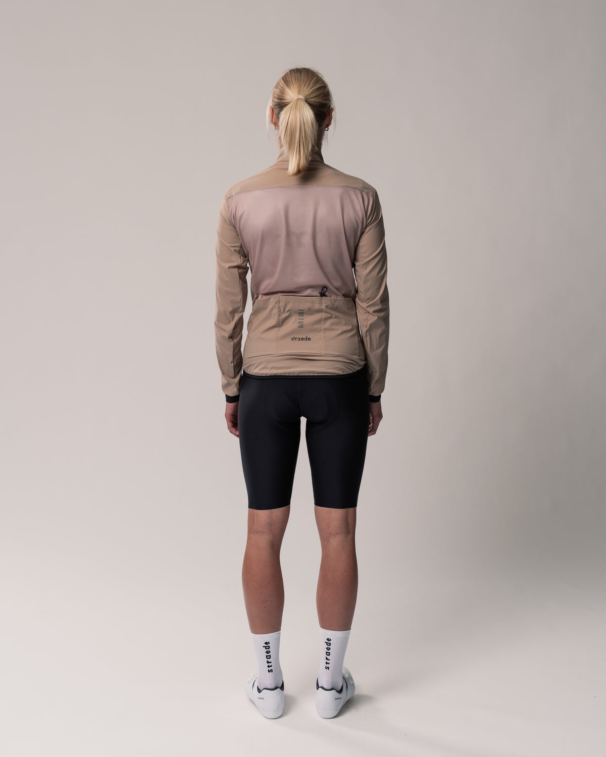 Windbreaker für Damen in beige Mesh-Rückseite