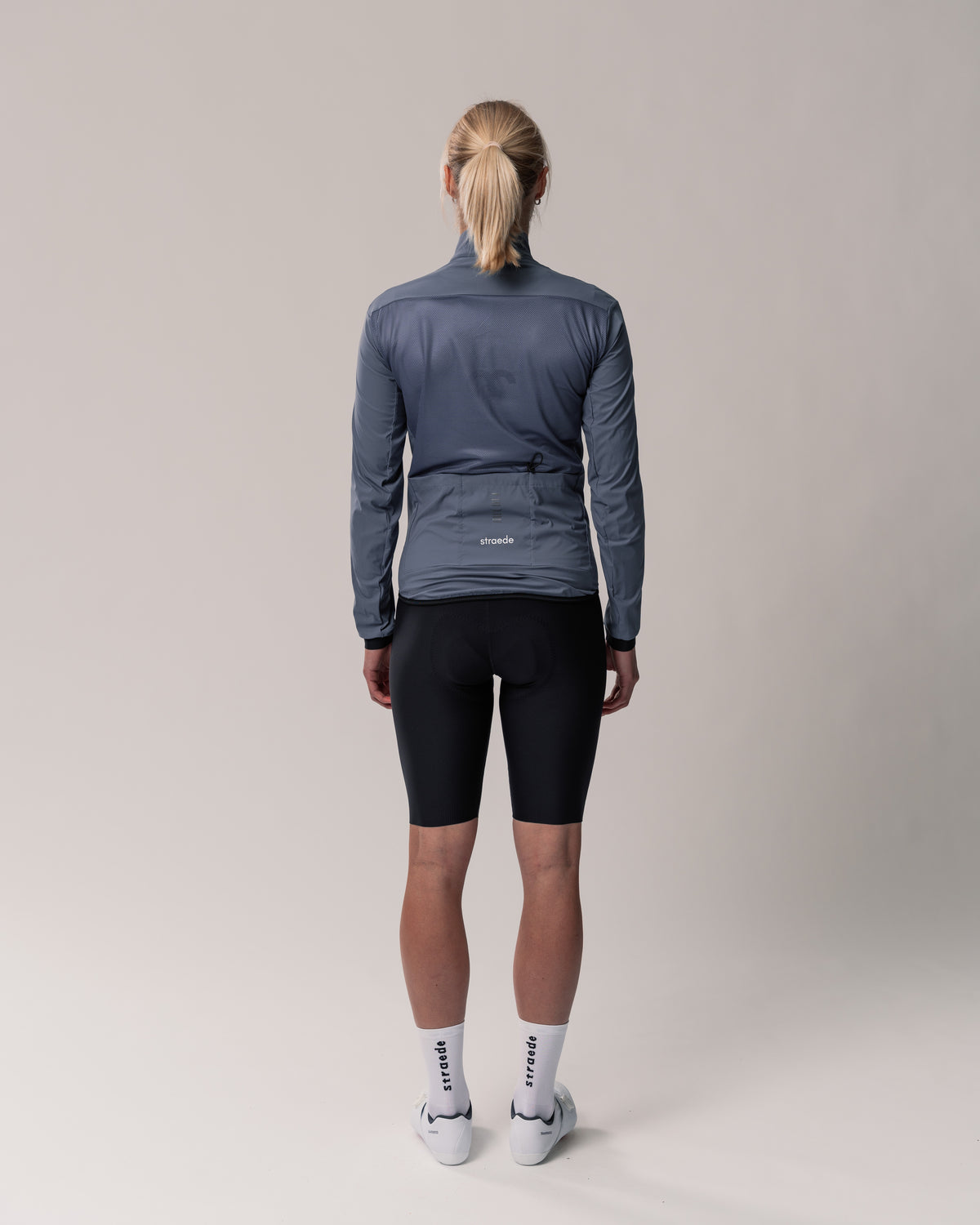 Windbreaker für Damen in dunkelgrau Mesh-Rückseite
