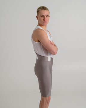 nahtlose Aero Bib Shorts für Herren in hellgrau