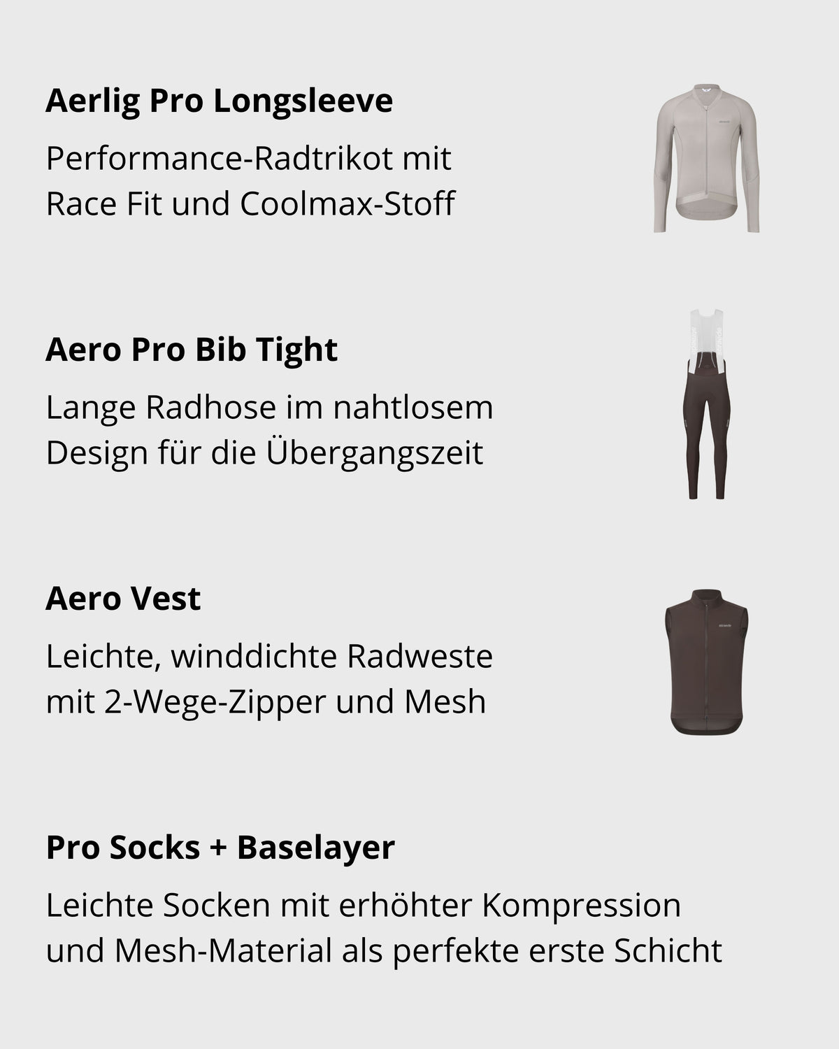 das macht unsere Bundles besonders: kostenloser Versand, perfect Match, mit einem Klick kaufen, Sturz Ersatz Garantie