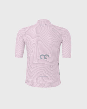 Aerlig Jersey Women in topographischem Design Kurzarm dawn Rückseite