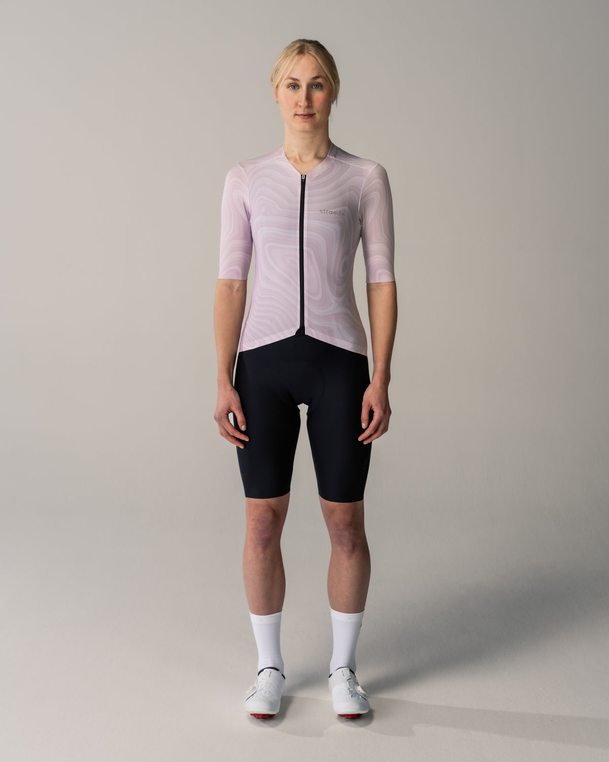 Aerlig Jersey Women in topographischem Design Kurzarm dawn