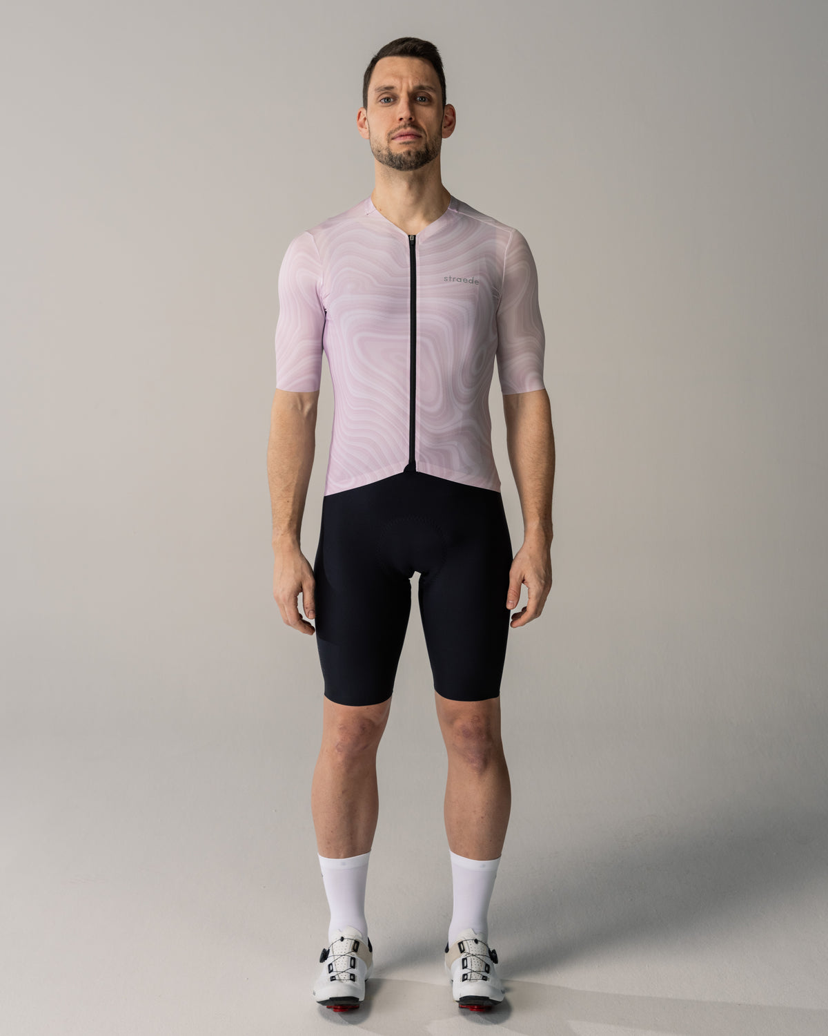 Aerlig Jersey Men in topographischem Design Kurzarm dawn