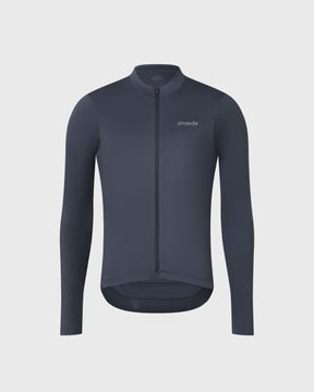 Langarm-Trikot für das Rad mit gleichfarbigem Reißverschluss