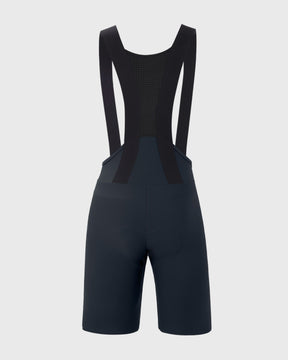 nahtlose Aero Bib Shorts für Herren in dunkelblau Rückseite mit elastischen Trägern