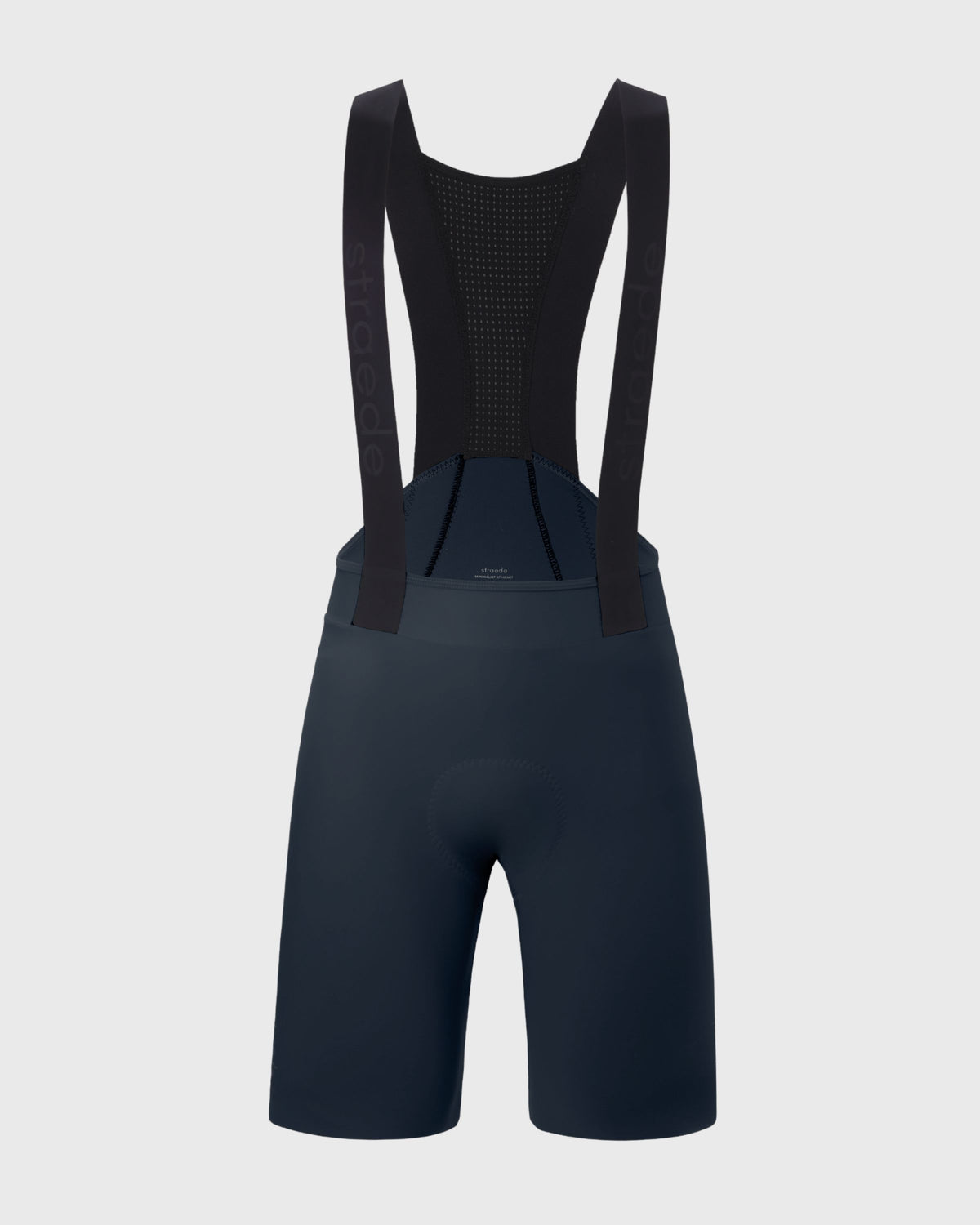 #farbe_dusted blue | nahtlose Aero Bib Shorts für Herren in dunkelblau Rückseite mit elastischen Trägern
