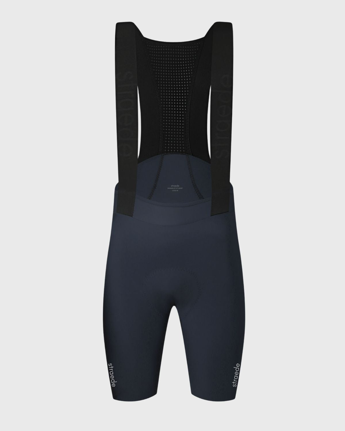 nahtlose Aero Bib Shorts für Herren in dunkelblau Rückseite mit elastischen Trägern
