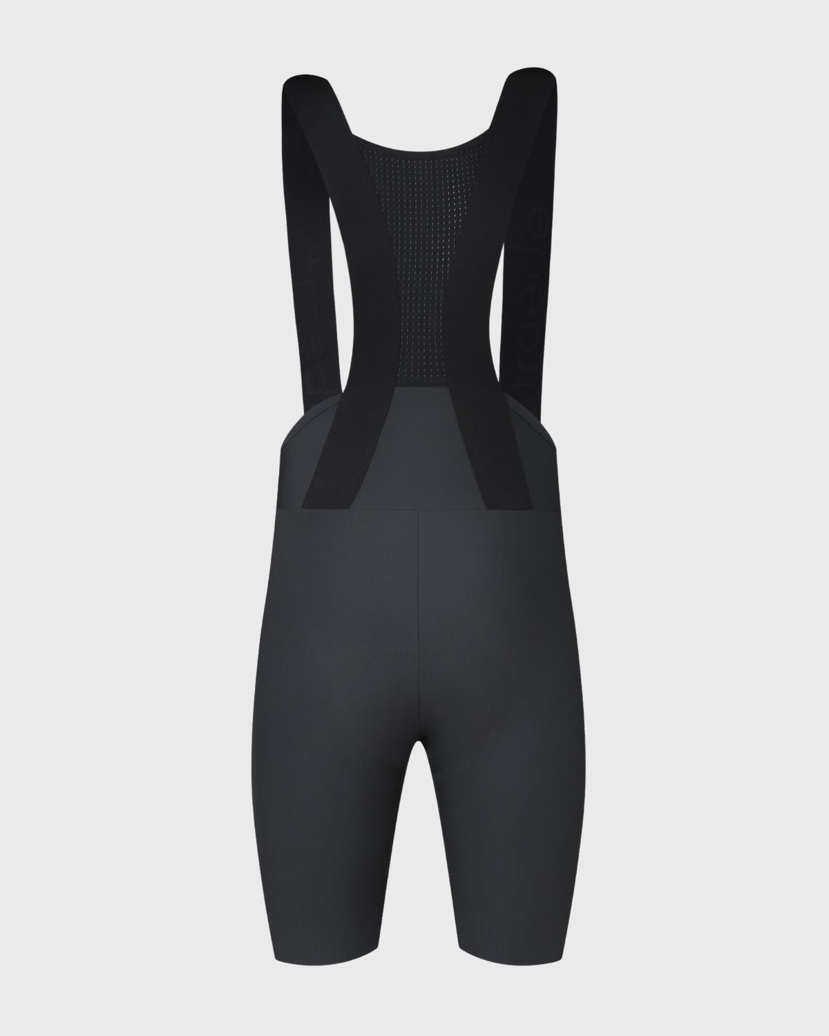 nahtlose Aero Bib Shorts für Herren in dunkelgrau Rückseite mit elastischen Rückenträgern
