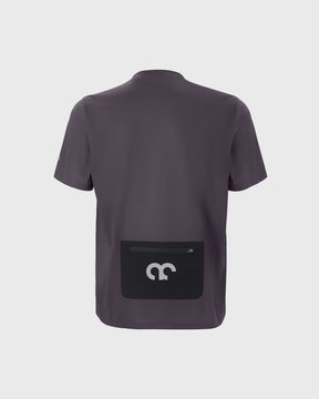 Aexplore Gravel Shirt Men mit Reißverschluss-Tasche m Rücken in dunkelgrau