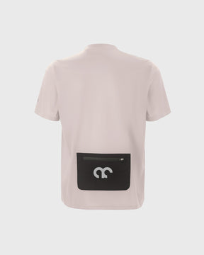 Aexplore Gravel Shirt Men mit Reißverschluss-Tasche am Rücken in staubfarbend