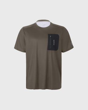 Aexplore Gravel Shirt Women mit Reißverschluss-Tasche am Rücken in grün