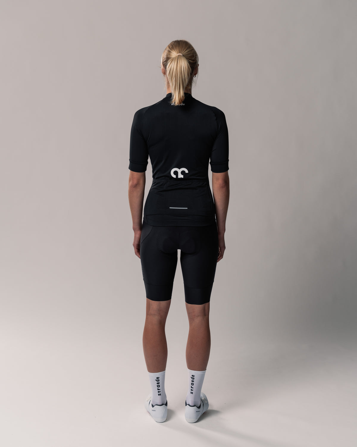 Allround-Fahrradtrikot Kaern Jersey Women Kurzarm schwarz Rückseite