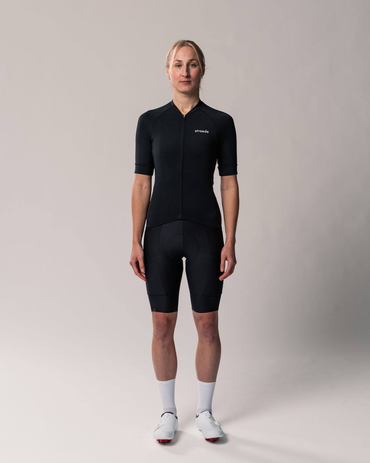 Allround-Fahrradtrikot Kaern Jersey Women Kurzarm schwarz