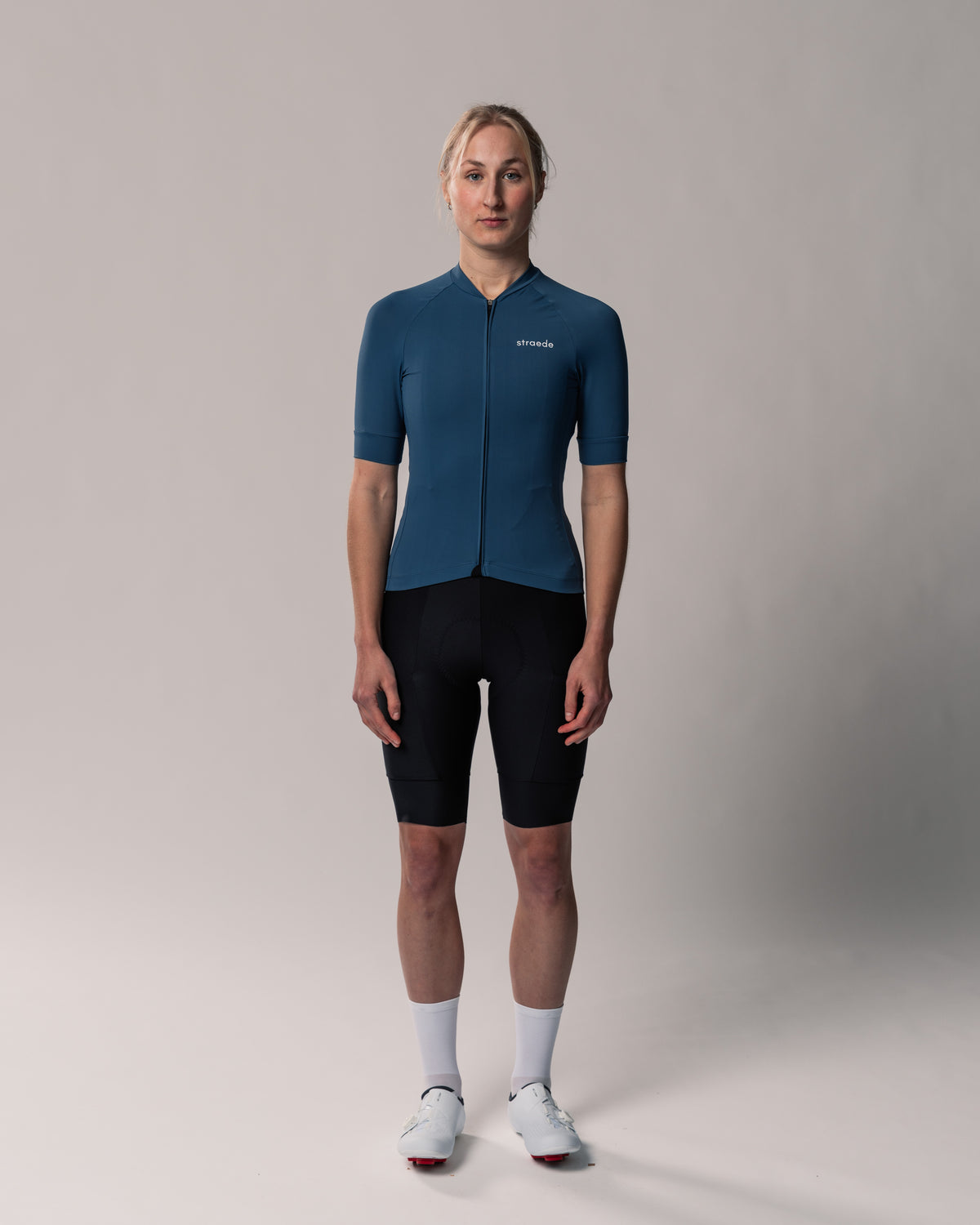 Allround-Fahrradtrikot Kaern Jersey Women Kurzarm blau