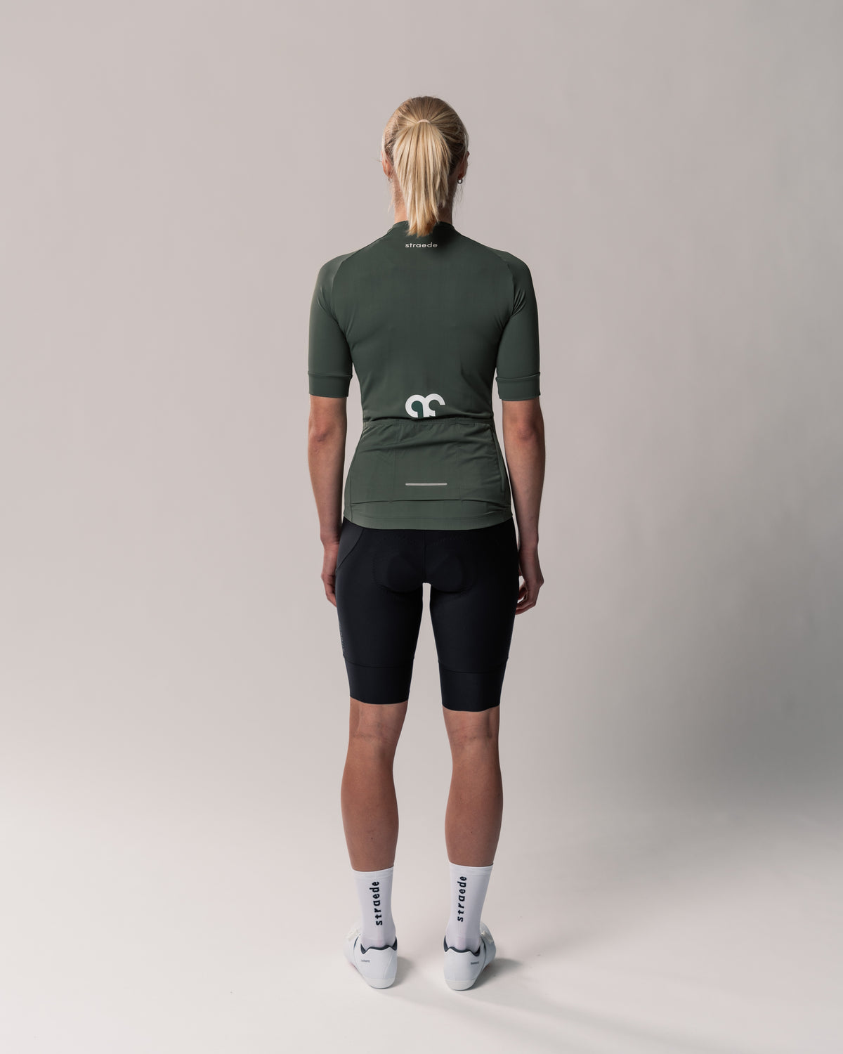 Allround-Fahrradtrikot Kaern Jersey Women 2024 Kurzarm grün Rückseite