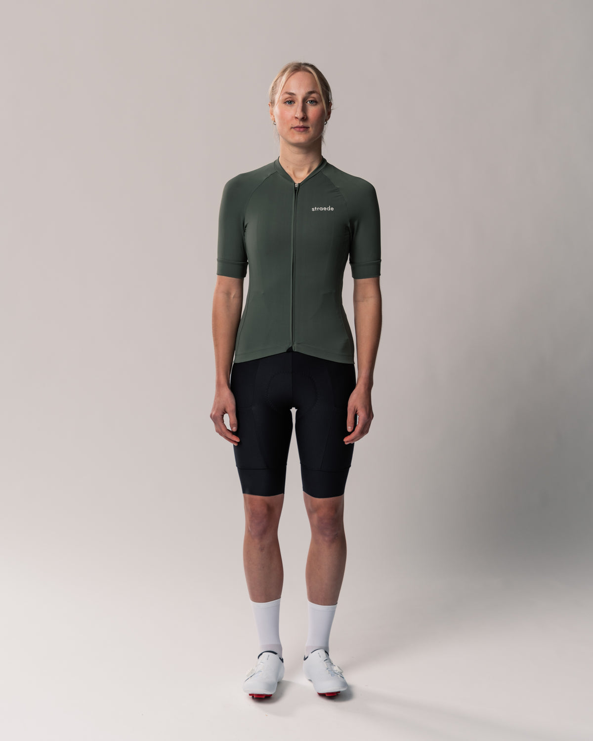 Allround-Fahrradtrikot Kaern Jersey Women 2024 Kurzarm grün