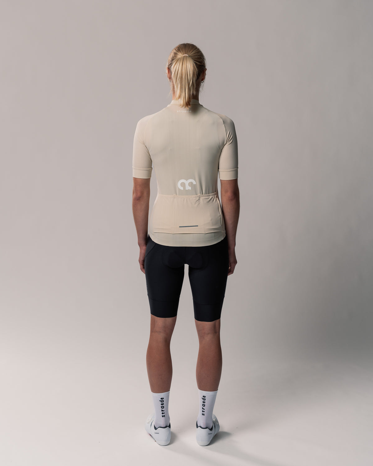 Allround-Fahrradtrikot Kaern Jersey Women 2024 Kurzarm sand Rückseite