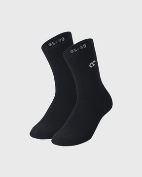 hochgeschnittene Radsocken mit Kompression & Straede Logo in schwarz