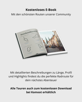 Kostenloses E-Book mit den schönsten Fahrradrouten der Community