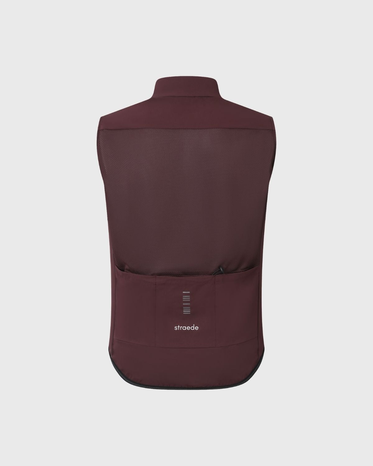 #farbe_deep wine | Windfeste Weste für das Rad mit gleichfarbigem Reißverschluss